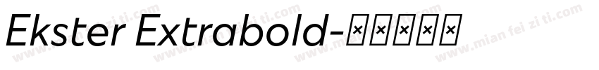 Ekster Extrabold字体转换